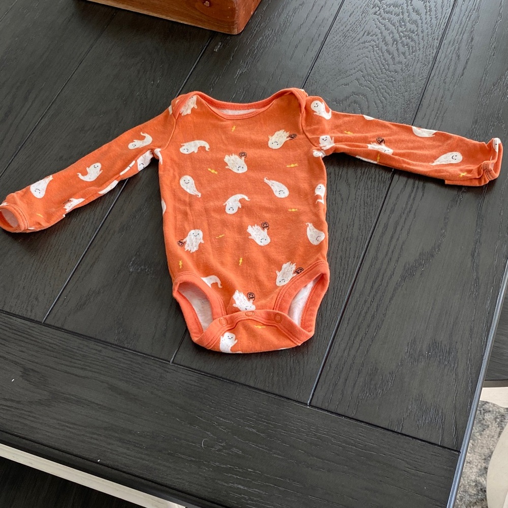 Halloween Baby One Piece with Ghost Print